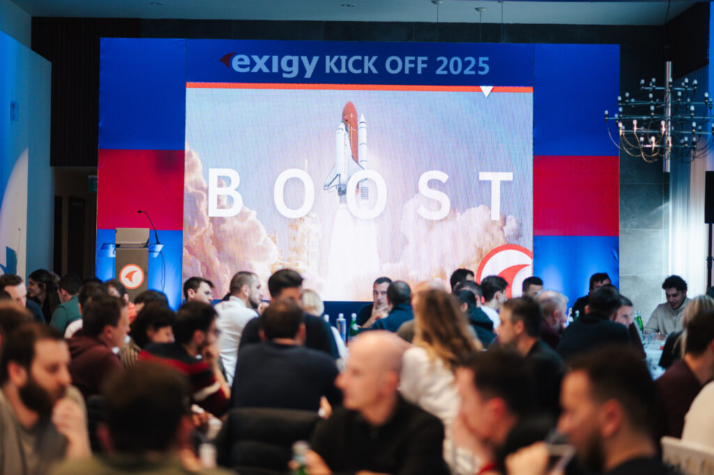 Main BOOST launch visual displayed at corporate kickoff