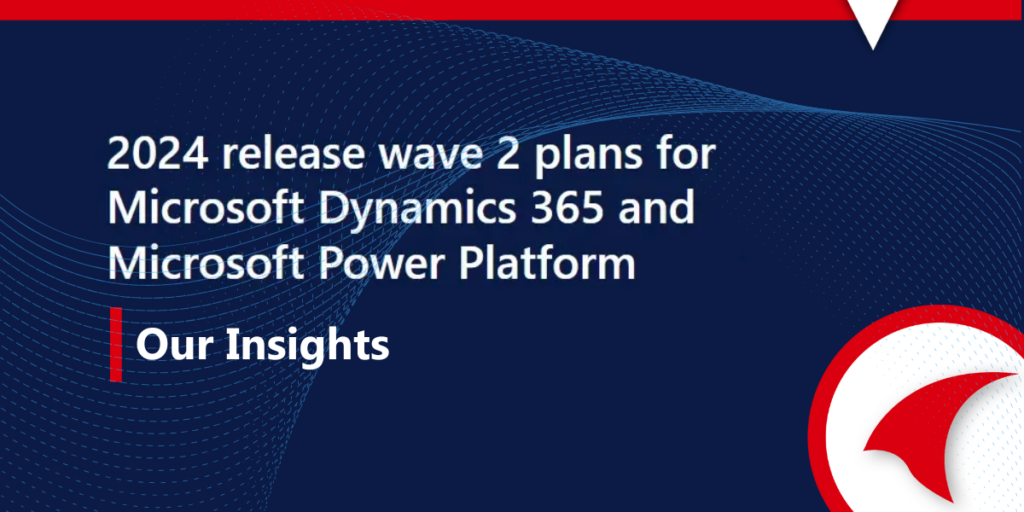 Promotional graphic announcing the 2024 release wave 2 plans for Microsoft Dynamics 365 and Microsoft Power Platform with Exigy branding.